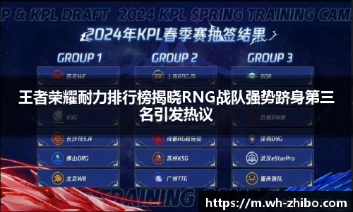 王者荣耀耐力排行榜揭晓RNG战队强势跻身第三名引发热议