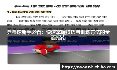 乒乓球新手必看：快速掌握技巧与训练方法的全面指南